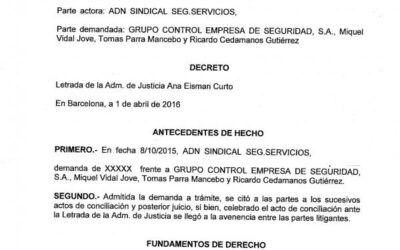 ADN Sindical por vía Judicial