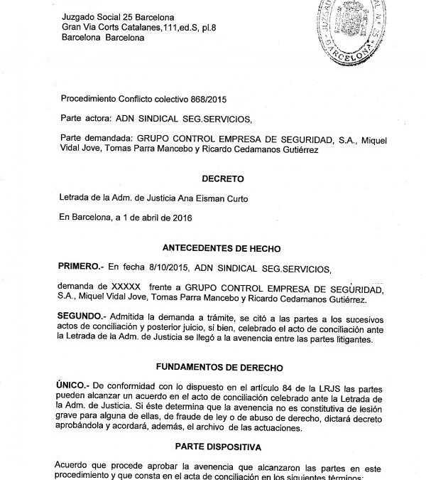 ADN Sindical por vía Judicial