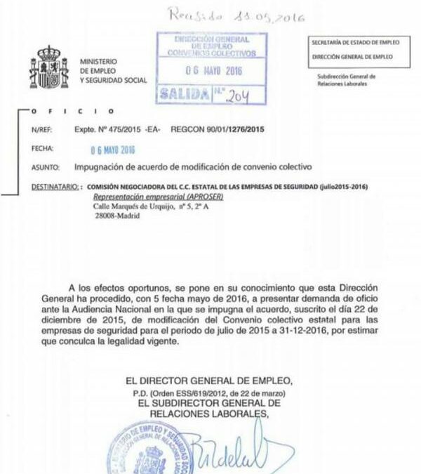Convenio nacional 2015 a Julio 2016 irregular