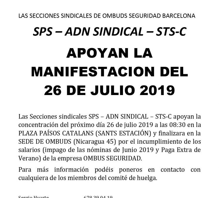 MANIFESTACIÓN OMBUDS 26 DE JULIO