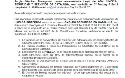 HUELGA EN OMBUDS SEGURIDAD