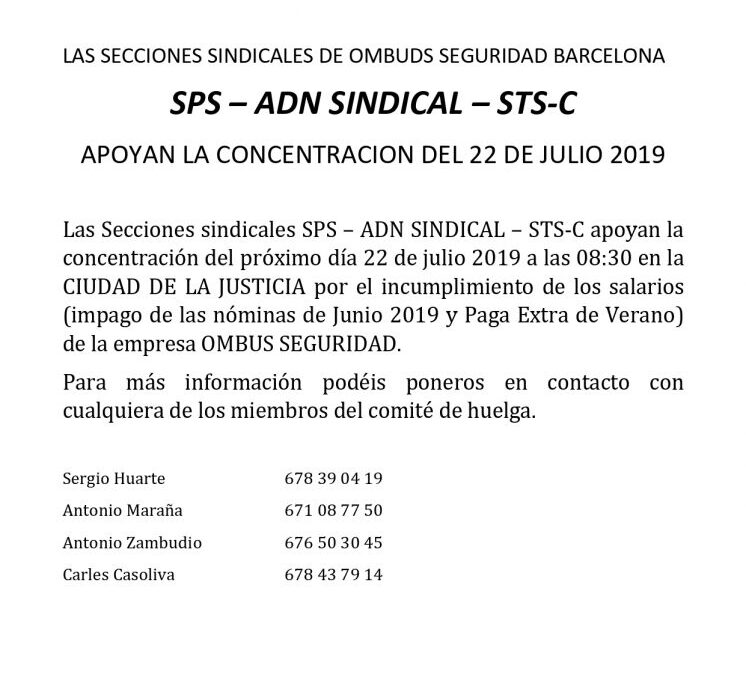 HUELGA OFICIAL EN OMBUDS CATALUÑA