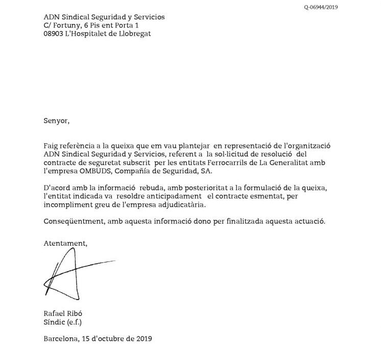 POR QUE RESCINDIÓ FGC CON OMBUDS?