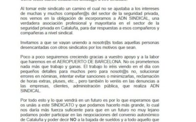 SECCIÓN SINDICAL EN TRABLISA PRAT