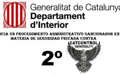 2º Incoación contra la empresa Cat Control Generaliti SL
