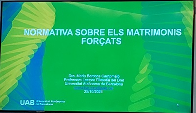 JORNADA FORMATIVA «MATRIMONIOS FORZADOS»