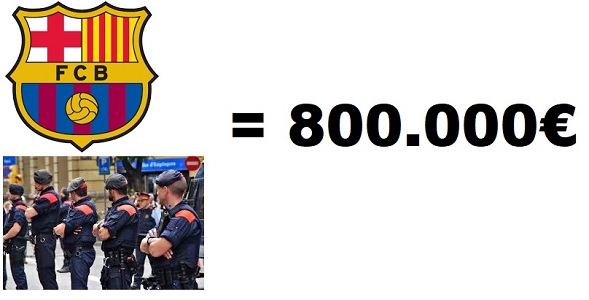 FCB paga + 800.000€ al Departament d’Interior
